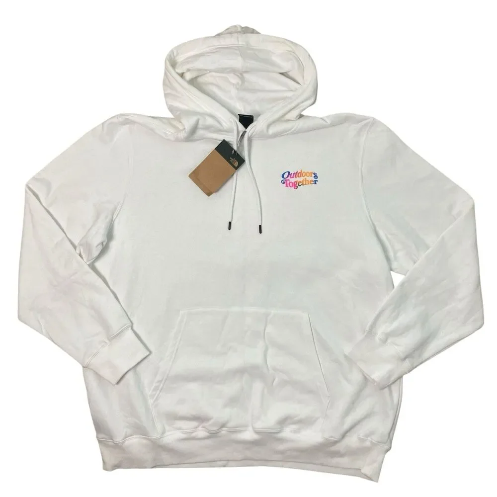 The North Face‎ White Graphic Pullover Outdoors Together Hoodie  *READ*